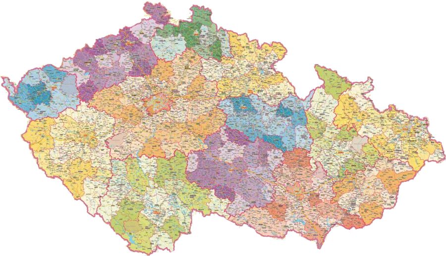mapa Českej republiky